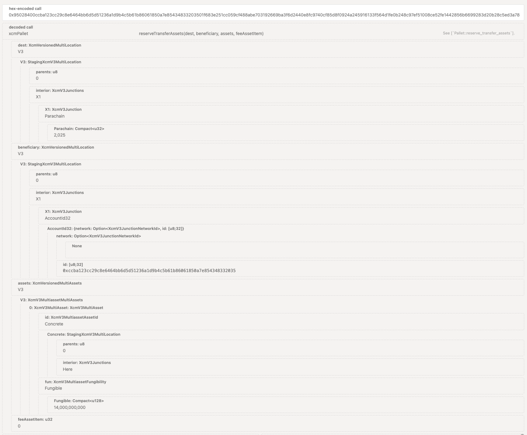 Image: Example of a DOT transfer to the Polkadot network from the SORA mainnet